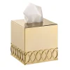NEW YORK SQUARE TISSUE BOX - GOLD