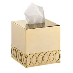 NEW YORK SQUARE TISSUE BOX - GOLD