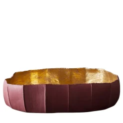 Ninfea Low Corteccia C9/Bordeaux & gold bowl