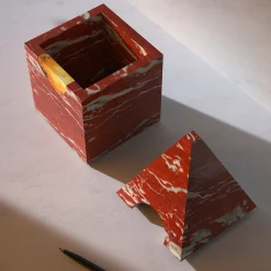 Nostalgia Red Marble Jewelry Box