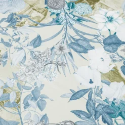 Notti D'Oriente velvet Plaid with branches flowers and landscapes