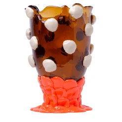 Nugget Brown and Orange Large Vase by Gaetano Pesce