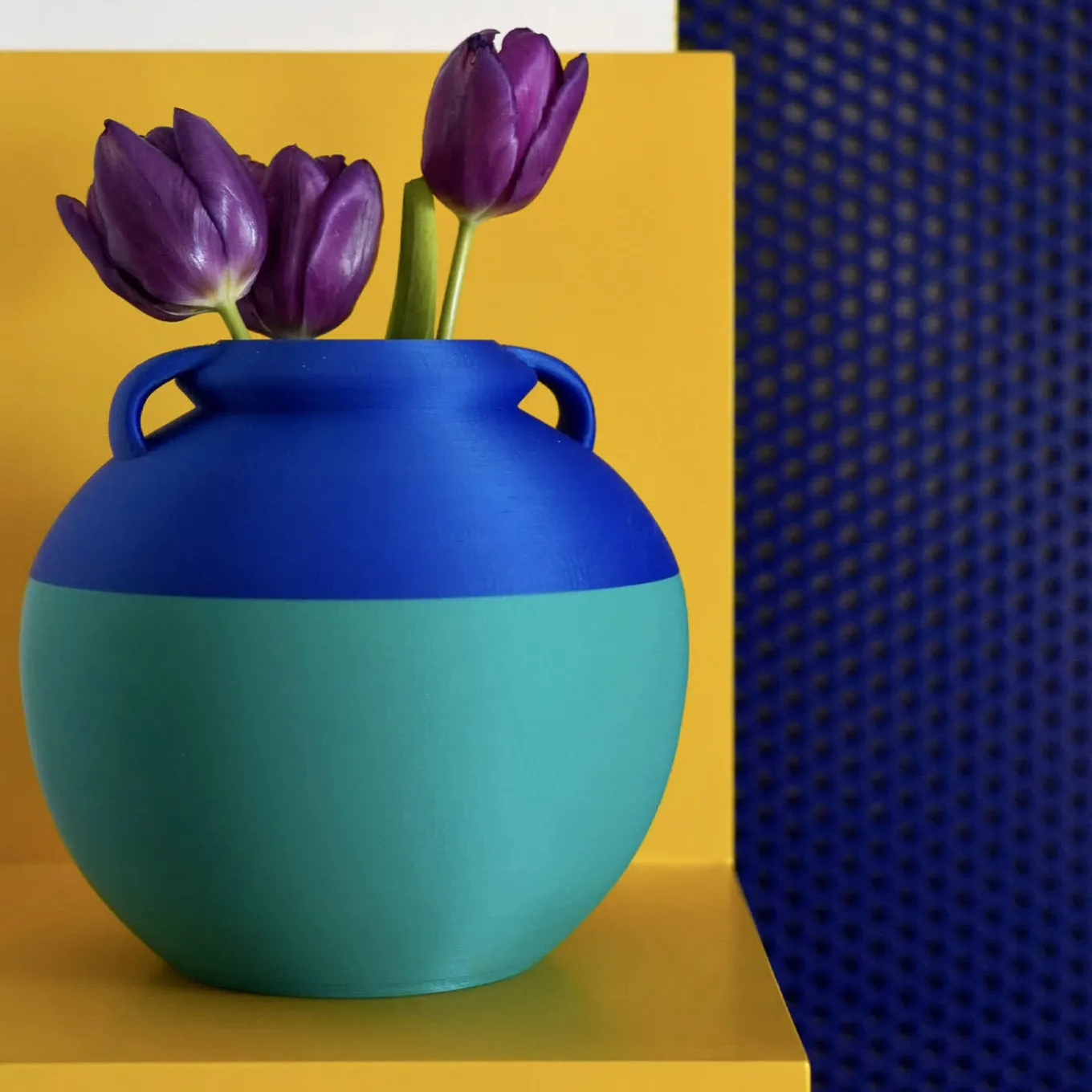 Numa Pompilio L Bicolor Green And Blue Amphora #2