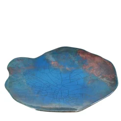 Nuvola Turchese Ceramic Decorative Plate by Nino Basso