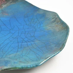 Nuvola Turchese Ceramic Decorative Plate by Nino Basso