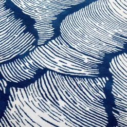 Oceano Blue Wool Rectangular Rug