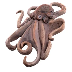 Octopus Wood Statuette