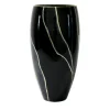 Olive-Shaped Black Vase