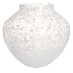 Olla Opaline White Murano Glass Large Vase