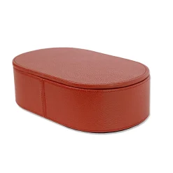 Oltrarno Small Persian Red Wood & Leather Box with Lid