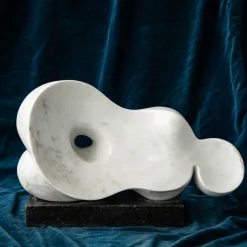 Ombelico White Marble Sculpture By Piero Speranza