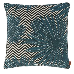 Ombre Blue and Black & White Cushion