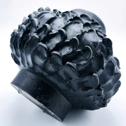 Onda Matte Black Round Vase