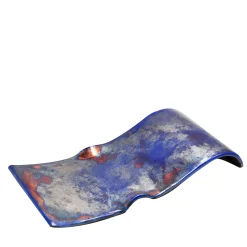 Onda Piccola Coppery/Blue Centerpiece Plate by Nino Basso