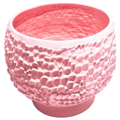 Onda Series Shiny Powder Pink Ceramic Centerpiece