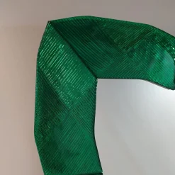 Onda Smeraldo Murano Glass Wall Mirror