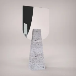 Ophelia Travertine Table Mirror