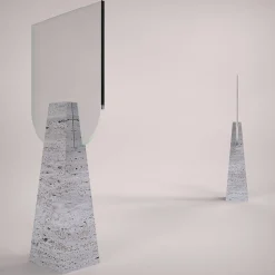 Ophelia Travertine Table Mirror