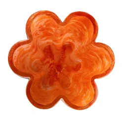 Orange Bucket Glass Vase