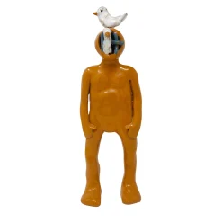 Orange Deep-Sea Diver Sculpture