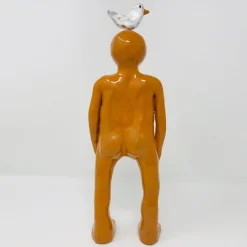 Orange Deep-Sea Diver Sculpture