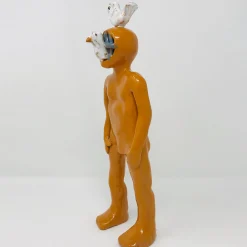 Orange Deep-Sea Diver Sculpture