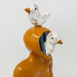 Orange Deep-Sea Diver Sculpture