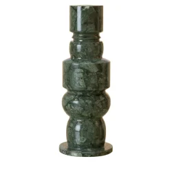 Oreadi Nemesi Green Guatemala Marble Candlestick by Rotella