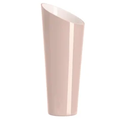 Orizzonte Oblique Peach And Milkwhite Glass Vase