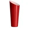 Orizzonte Oblique Red And Milkwhite Glass Vase