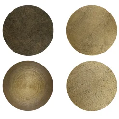 Orizzonte Oval Mirror decorated with Gold Troweled Resin