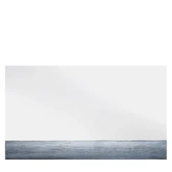 Orizzonte Rectangular Mirror Decorated with Silver Troweled Resin