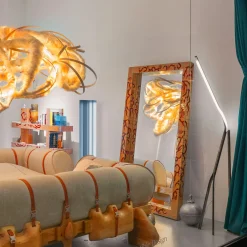 Orvalho Wood Floor Mirror