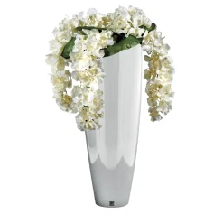 Oslo Faux Floral Composition with White Vase