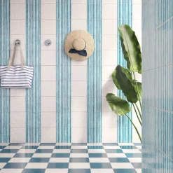 Ot Palau Pavone Pigeon-Blue Set of 24 Square Tiles