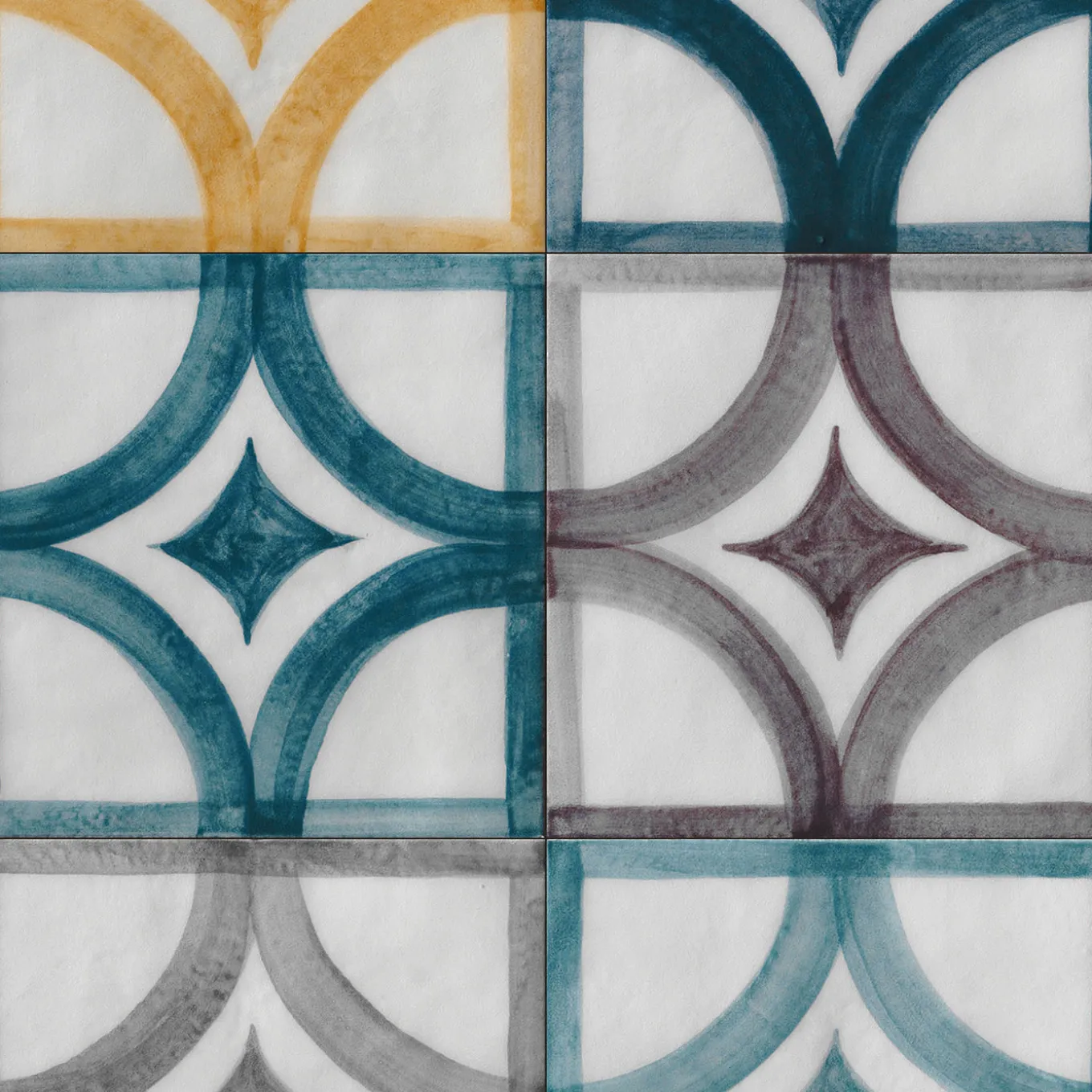 Ot Puntaldia Mustard Set of 24 Square Tiles