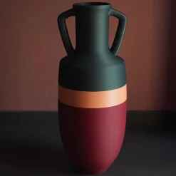 Ottaviano XL Burgundu Pink And Green Amphora