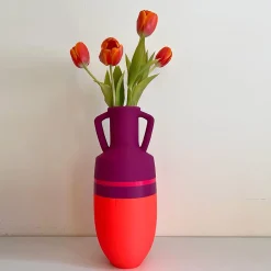 Ottaviano XL Orange Purple And Fucsia Amphora