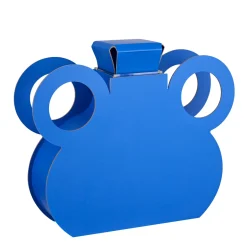 OTTO Majorelle Blue Limited Edition Leather Round Handle Vase with Lid