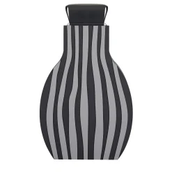 Otto Striped Black/Gray Vase by Gianpaolo Venier