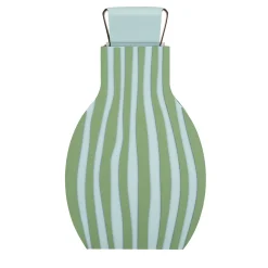 Otto Striped Sky Blue/Eucalyptus Vase by Gianpaolo Venier