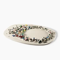 Oval Centerpiece with Polychrome Fragments by Duccio Maria Gambi