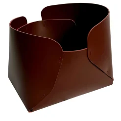 Overlaps Small Chestnut Leather Box