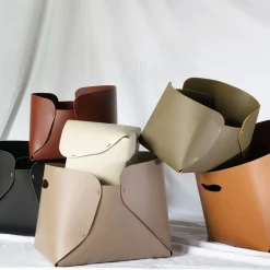 Overlaps Small Natural Leather Box