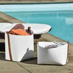 Ovo Large Leather Basket