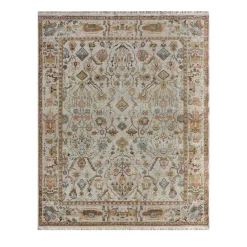 Oxidize Washed Hand Knotted Rug in Cloud White Dark Ivory
