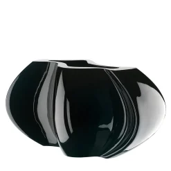 Oyster Black Glass Vase