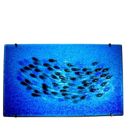 Pacific Backlit Murano Glass Decorative Panel