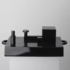 Paesaggi Rectangle Black Sculpture by Nathalie Du Pasquier
