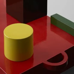 Paesaggi Rectangle Polycrhome Sculpture by Nathalie Du Pasquier